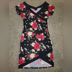 Large floral bodycon dress